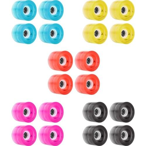 4Pack Light Up Skateboard Longbord Wheels Glow at Night Wheels 78A Roller Skate Skate Board Cruiser Accessories