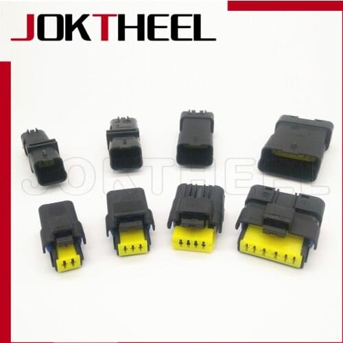 5 sets Kit 2/3/4/6 Pin way male female waterproof connector FCI automotive connectors electrical wire light plug