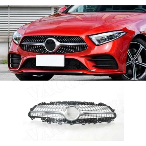 ABS Fog Lamp Grille For Mercedes Benz CLS Class C257 CLS260 300 350 450 CLS53 2019UP Front Bumper Grill Fog Light Box Gypsophila