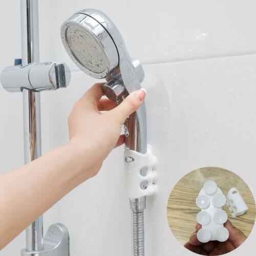 Bathroom Accessories Silicone Shower Head Holder Durable Suction Cup Shower Bracket Mount Bathroom Wall Rack Stand Dropshipping