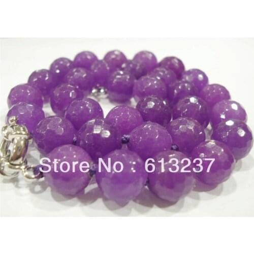 Hot free Shipping new 2014 Fashion Style diy 12mm Rose Alexandrite Gem Faceted Round Necklace 15'' MY5337