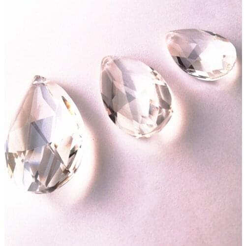 Free Rings) Three Sizes K9 Crystal Angel Tear Clear Color Chandelier Pendant/ Crystal Lighting Part/ Crystal Curtain Pendants