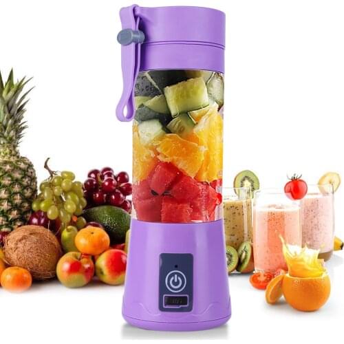 380ml 6 Blades Lemon Juice Extractor Machine Portable Food Blender Mixer USB Rechargeable Juicer