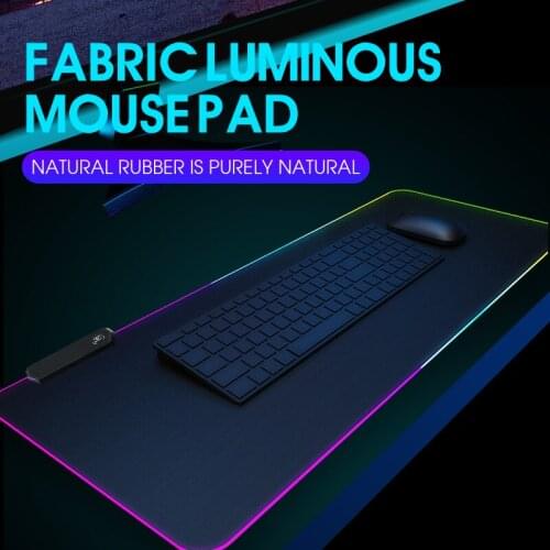 RGB Gaming Mouse Pad Computer Gamer Mousepad Large Game Rubber No-slip Mouse Mat Big Mause Pad PC Laptop Keyboard Desk Carpet