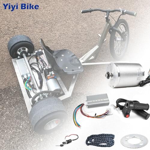 Electric Scooter Kit Electric Bike Conversion Kit 3000w 48V-72V Electric Motor for Skateboard Ebike Motor Controller 50A Go Kart