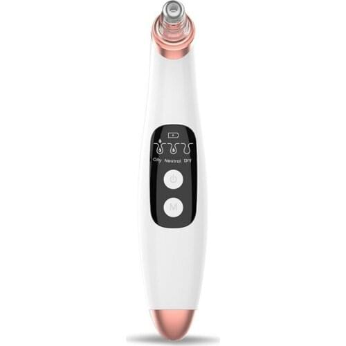 Hot Cute Electronic LCD Blackhead Remover Vacuum Suction Pore Cleaner 3 Modes 6 Suckers Facial Massage Face Cleaning Instrument