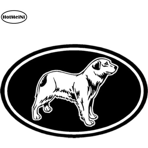 HotMeiNi 13cm x 8.3cm Aidi Dog Breed Oval JDM Funny Vinyl Car Sticker Waterproof Doors Windows Bumper Accessories