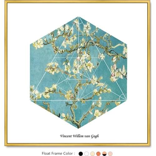 The Famous Almond Blossoms Geometric Picture by Vincent van Gogh On Canvas Painting For Home Decoration No frame
