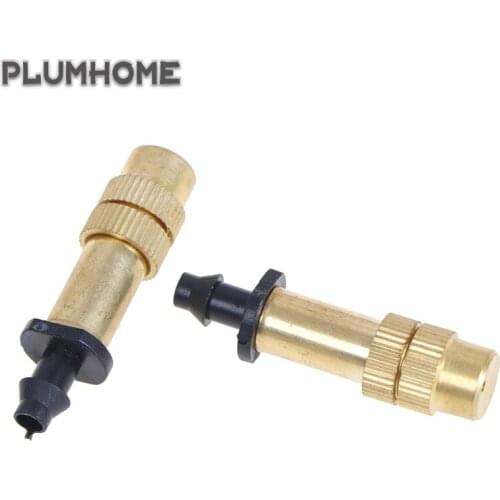 2Pc Copper Mist Nozzle Garden Sprayer Nozzle Greenhouse Lawn Cooling Agricultural Irrigation System Outdoor Water Sprinkler Tool