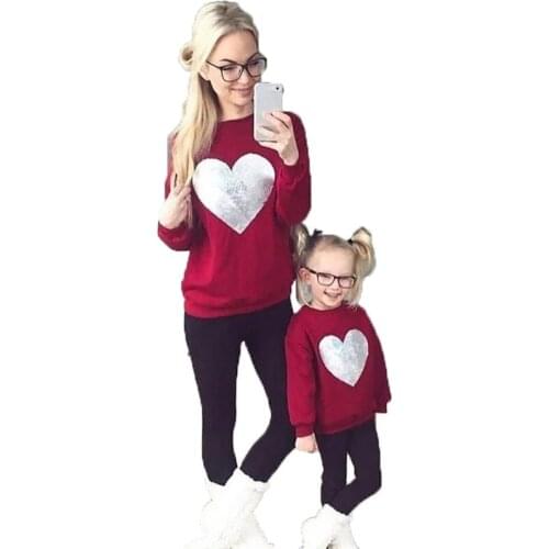 Spring Family Matching Outfits Mother and Daughter Clothes Mommy and Me Clothes Women Girls Casual Motion Clothes Coat T Shirt