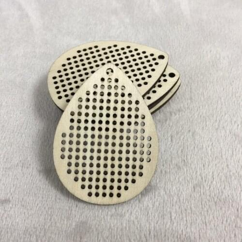 Cross stitch pendant blank, drop in plwood