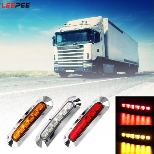 LEEPEE 6 LED Marker Lamp Clearance Lights Caravan Lorry Trailer Truck Side Marker Light 10-30V Waterproof