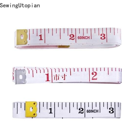 10PCS 150cm/60" Body Measuring Ruler Sewing Tailor Tape Measure Centimeter Meter Sewing Measuring Tape Soft Random Color