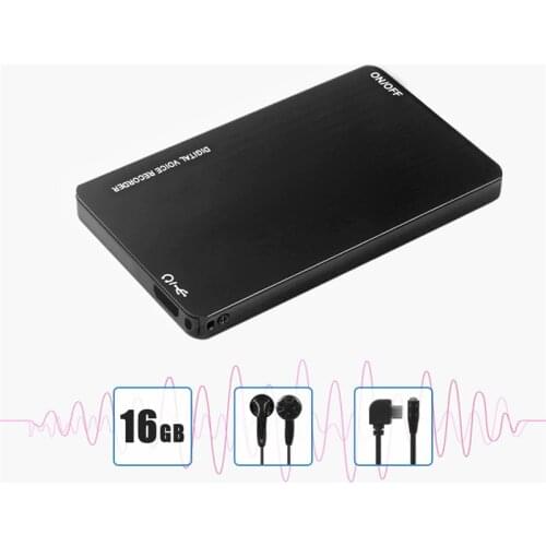 QZT Mini Voice Recorder Long Distance Professional Audio Recorder Dictaphone 16GB USB Flash Drive MP3 Player Mini Voice Recorder