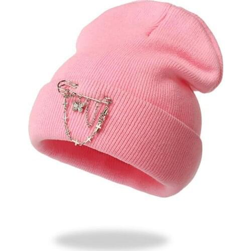SHATANGJU Fashion Womens Beanie Hats With Accessories for Autumn and Winter Hip-hop Knitted Hats Cap Streetwear Warm Hat Girls