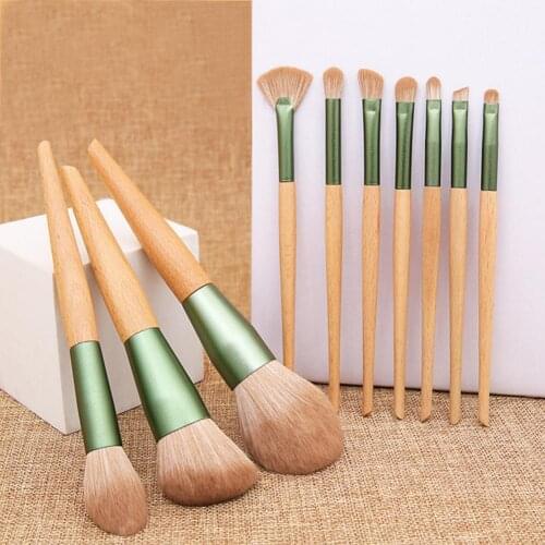 10 Pcs Makeup Brushes Set Clean Easily Dustproof Artificial Fiber Eyeshadow Makeup Brushes Set for Beauty Makeup Accessories