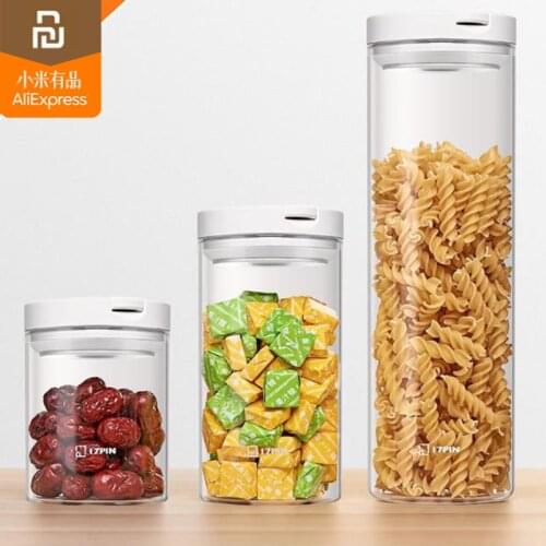 Original youpin mijia 17PIN glass storage tank sealed grain nut jar kitchen classification food storage box container