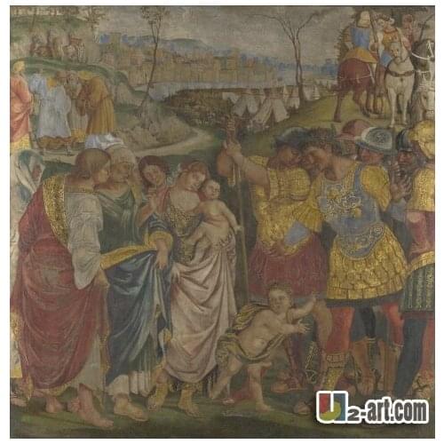 Canvas Prints ( Family in Rome) modern art canvas prints oil painting for church Religion-003 (24*24 inch)