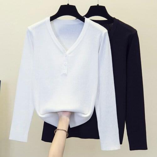 Pullover Sweaters Women 2021 Autumn And Winter Korean Style Oversized Knitted Jumpers Long Button Knitwear Top plus size 4XL