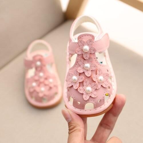 Summer baby sandals 1-2 years old kids toddler shoes soft bottom baby girls sanals flower cute child infant shoes non-slip