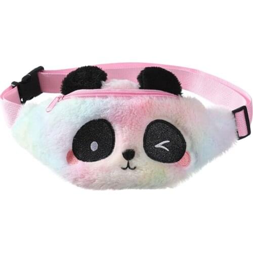 Cute Fanny Pack Panda Waist Bag Plush Belt Bag Chest Bag Small Shoulder Bag X5XA