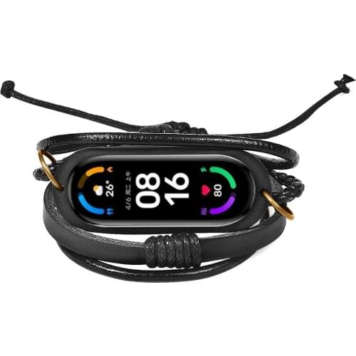 Braided Bracelet Replacement Wristband Personalized Fashion Wrist Strap Suitable for Xiaomi Mi Band 6/6 NFC