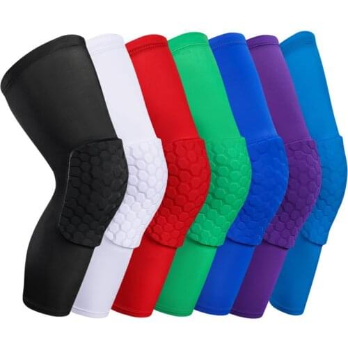 1PC Basketball sports Knee Pads Sleeve Honeycomb Brace Elastic Kneepad Protective Gear Patella Foam Support Volleyball Support