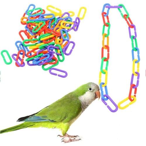 100pcs 1 Set Of Birds Toys Plastic Puzzle Swing Ring Set For Small Medium Parrots Birds Hanging Toys With Bird Accessories Bird