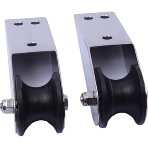 2 Pieces Stainlee Steel Yacht Bow Roller 6" Marine Boat Kayak Anchor Roller Boat Accessories Marine