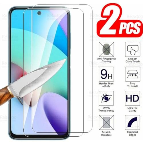 2pcs Protective Glass For Xiaomi Redmi 10 Tempered Glass Screen Protector Xiomi Redmi10 Redme Redmy 10 9H Guard Armor Phone Film