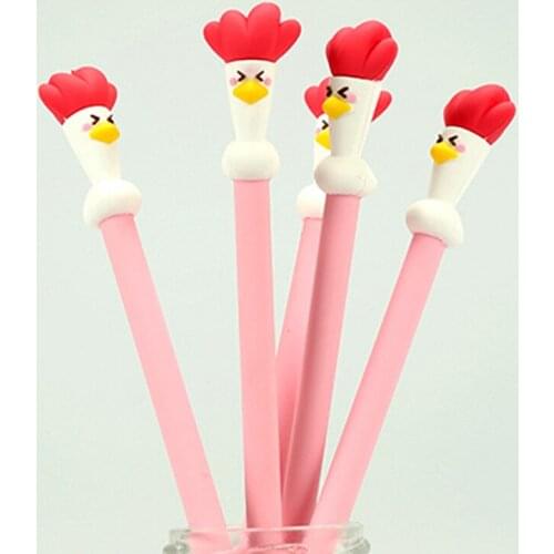 24PCS Creative Cock Gel Pen Bird Cute Cartoon Water-based Pen Office Pen Student Stationery Office Accessories