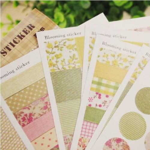 DIY Album Photo Scrapbook Paper Stickers For Scrapbooking Stickers Photo Decoration 6sheets/lot