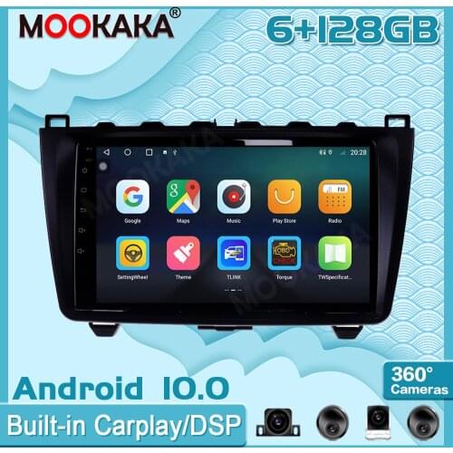 6G+128GB Android 10 For Mazda 6 2008-2012 Surround View Camera Car Multimedia Player Stereo Radio GPS Navigtion Recorder