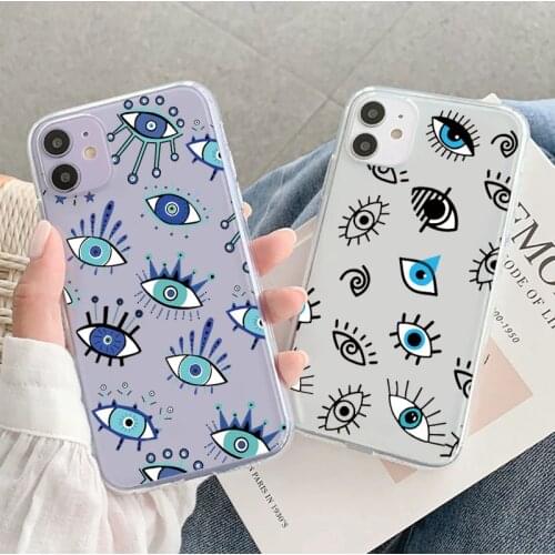 Funny Cute Lucky Demon Eye Case for Huawei P Smart 2021 2019 Mate 20 10 P30 P20 Pro P40 Lite E Nova 6 SE 4 3 3i 2i Cover Cases