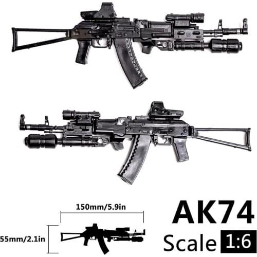 1/6 Scale AK74 Action Figures Accessories Mp5 MG42 Heavy Machine Gun Toy 1/100 MG Gundam Accessory Model M82A1 Toys Gift