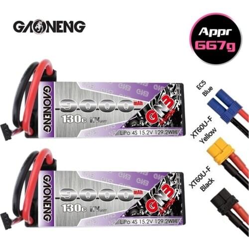 GAONENG GNB 9000mAh 15.2V 130C PLUS LiPo Battery For Remote Control Car Racing Spare Parts With Shell Upgrade LiHV 4S Battery