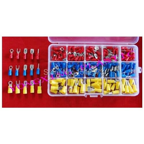 200PCS/box insulated terminal block from 22-10AWG 15 Size 3 three color cable connector