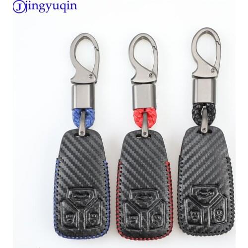 Jingyuqin 3 button carbon fiber car key cover car smart remote control smart key for Audi A4 B9 Q5 Q7 TT TTS 8S 2016 2017