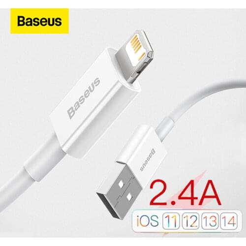 Baseus USB Cable For iPhone Cable 11 12 Pro Max Xs Xr X SE 8 7 6 Plus 6s Data Wire Cord Fast Charger Cable For iPad Air mini 4