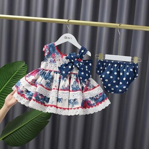 2pcs Infant Baby Girls Clothing Set Tutu Dress Princess Cartoon Suit Lace Bow Costume +Shorts Birthday Christmas Outfits Toddler
