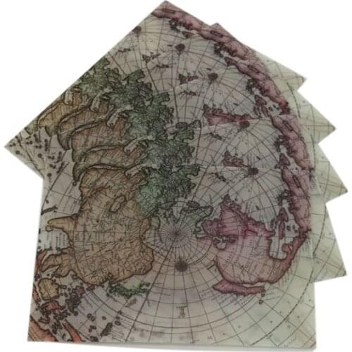 100pcs/lot 110*155mm Vintage Map Sulfuric Acid Paper Envelope Style Window Envelope For Letter Creative Stationery