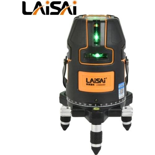 LAISAI Green Laser Level 8 Line High-precision LSG630SD Outdoor Line Marking Lithium Battery