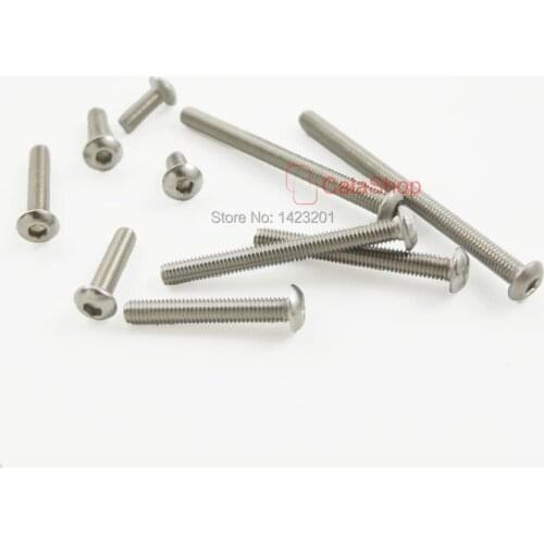 100 Pcs / Lot Stainless Steel M3 Button Head Hex Socket Cap Screws Bolts Metric Thread