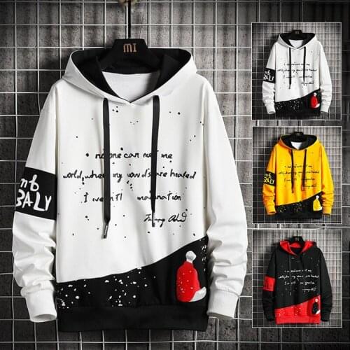 KKSKY 2020 Men Hooded Hoodie Sweatshirt Graffiti Man Autumn Winter Japanese Streetwear Casual Hoodies Homme Sweatshirt Clothes