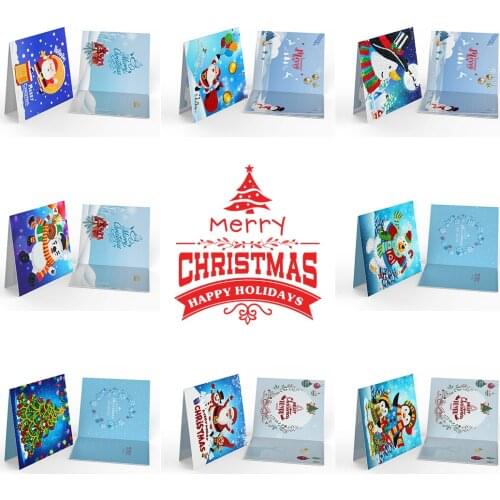 5D DIY Diamond Painting Kit Greeting Cards Christmas Birthday Gift Embroidery Mosaic For Kids Family Handwork Joy Craft