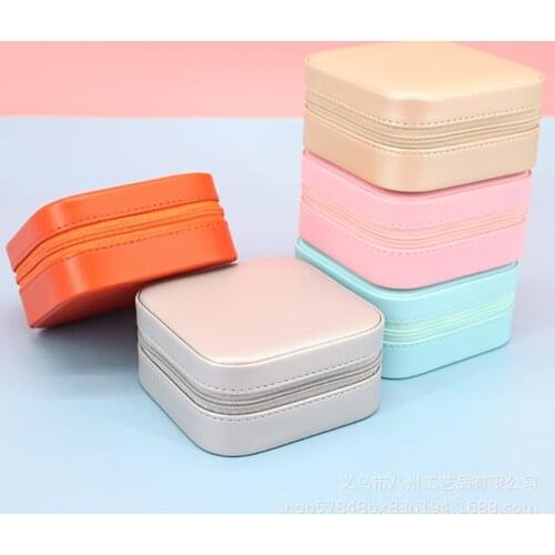 2021 New PU Leather Jewelry Storage Box Portable Double-Layer Packaging Box European-Style Multi-Function Winter Gift