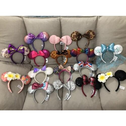 NEW Disney Minnie mickey 2020 Sequins Rainbow Aulani cake Main Attraction EARS COSTUME Cosplay Adult/Kids Headband