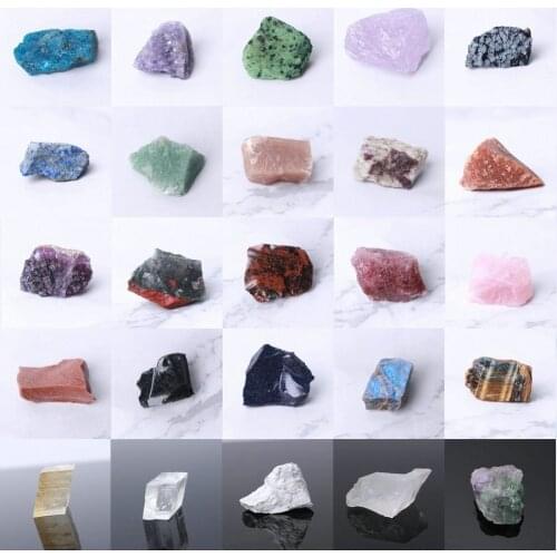 1PC (20-30g)Natural Crystal Rough Stone Raw Gemstone Mineral Specimen Irregular Fluorite & Obsidian Reiki Healing DIY Ornaments