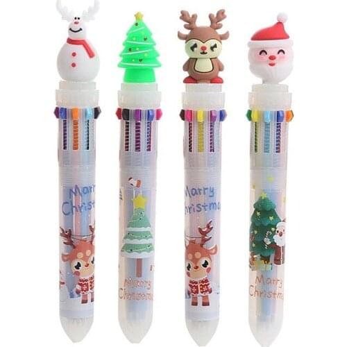 Christmas Gel Pen Ten Colors Gel Pens Korean Stationery Cute Pen Novelty Cool Pens Office Accessories Cute Stationary Supplies