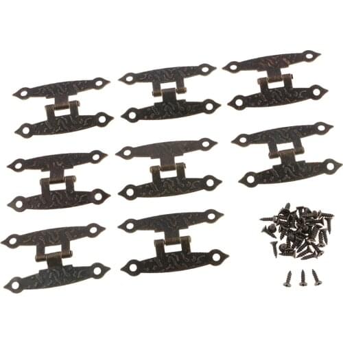 Cabinet Door Hinge Iron Heavy Supporter Hinge Corner Replacement Windows Small Doos Rotate Hinges - Slow Shut 8Pcs